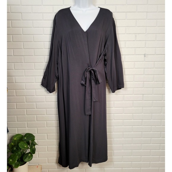 J. Jill Dresses & Skirts - Pure Jill Side Tie Dress Size 2X Faux Wrap Minimalist Lagenlook Sustainable